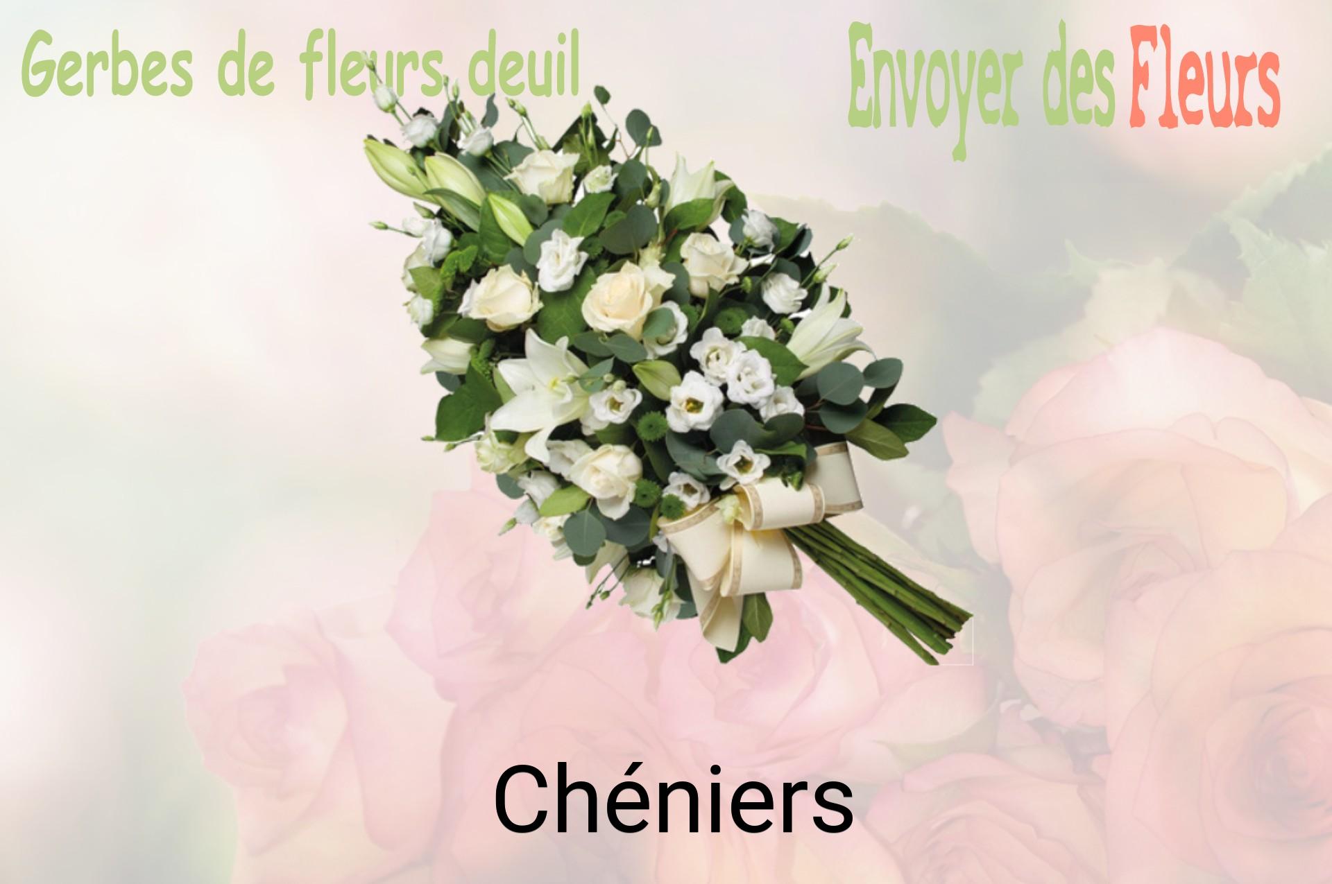 Gerbe de fleurs de deuil livrée à Chéniers